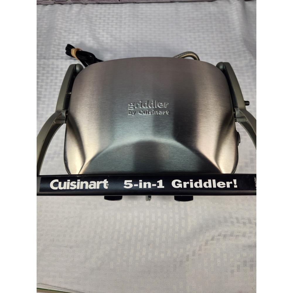 Cuisinart GR-4N 5-in-1 Griddle Grill Griddler Panini Press Maker Stainless